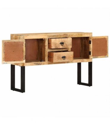 vidaXL Sideboard 110x30x74 cm Rough Mango Wood
