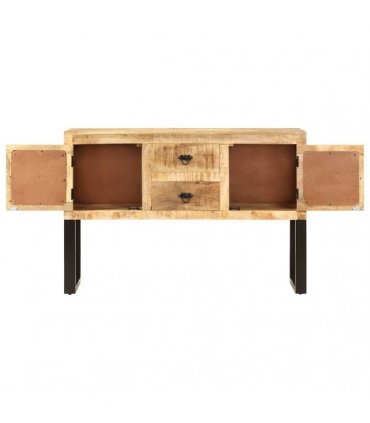 vidaXL Sideboard 110x30x74 cm Rough Mango Wood