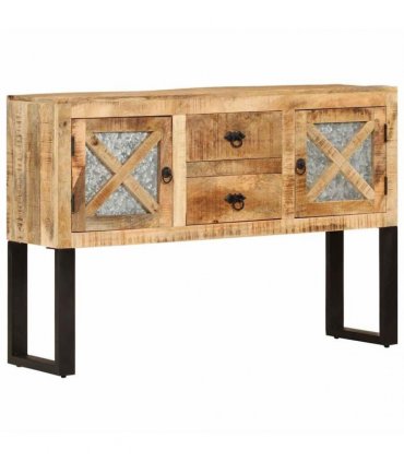vidaXL Sideboard 110x30x74 cm Rough Mango Wood