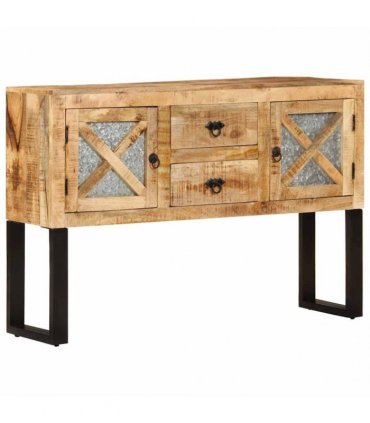 vidaXL Sideboard 110x30x74 cm Rough Mango Wood