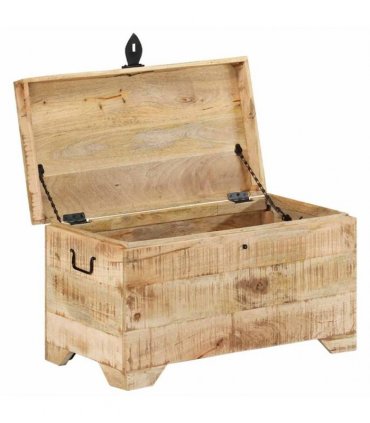 vidaXL Storage Chest Solid Rough Mango Wood