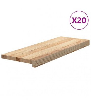 vidaXL Stair Treads 20 pcs Untreated 70x30x2 cm Solid Wood Oak