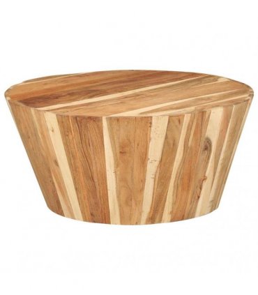 vidaXL Coffee Table Ø65x31 cm Solid Acacia Wood