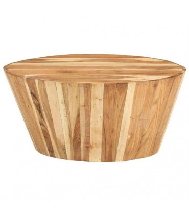 vidaXL Coffee Table Ø65x31 cm Solid Acacia Wood