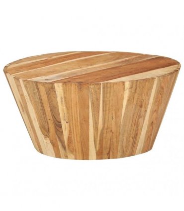 vidaXL Coffee Table Ø65x31 cm Solid Acacia Wood