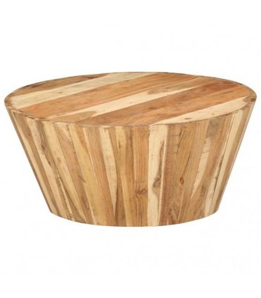 vidaXL Coffee Table Ø65x31 cm Solid Acacia Wood