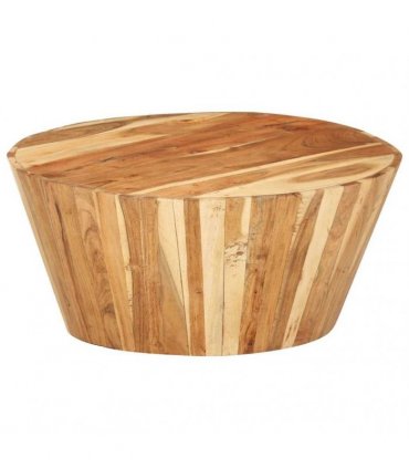 vidaXL Coffee Table Ø65x31 cm Solid Acacia Wood