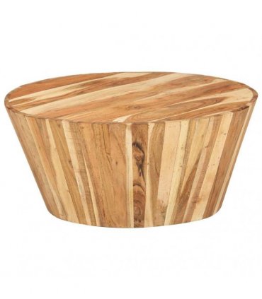 vidaXL Coffee Table Ø65x31 cm Solid Acacia Wood