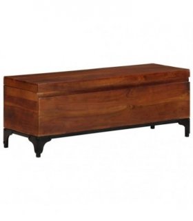 vidaXL Storage Trunk 110x35x41 cm Solid Acacia Wood
