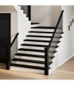 vidaXL Stair Treads 16 pcs Brown Black 120x30x2 cm Solid Wood Oak