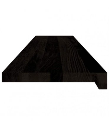 vidaXL Stair Treads 16 pcs Brown Black 120x30x2 cm Solid Wood Oak
