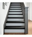 vidaXL Stair Treads 20 pcs Brown Black 80x25x2 cm Solid Wood Oak