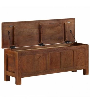 vidaXL Storage Box 110x30x40 cm Solid Mango Wood