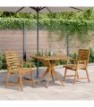 vidaXL 3 Piece Garden Dining Set Solid Wood Acacia