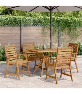 vidaXL 5 Piece Garden Dining Set Solid Wood Acacia