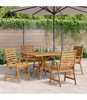 vidaXL 5 Piece Garden Dining Set Solid Wood Acacia