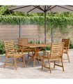 vidaXL 5 Piece Garden Dining Set Solid Wood Acacia