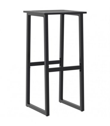 vidaXL 3 Piece Garden Bar Set Black Powder-coated Steel