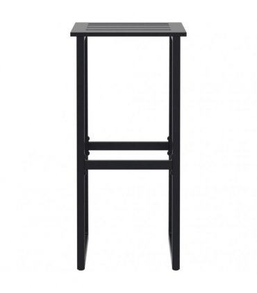 vidaXL 3 Piece Garden Bar Set Black Powder-coated Steel