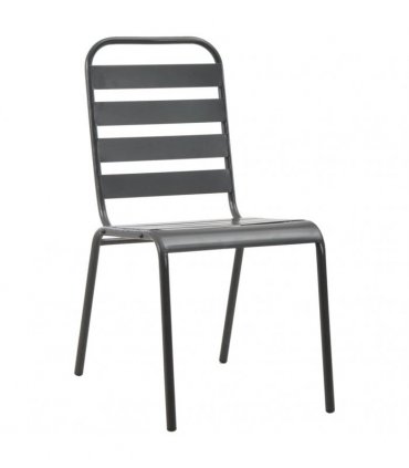 vidaXL Stackable Garden Chair Set 3 pcs Anthracite Powder-coated Steel
