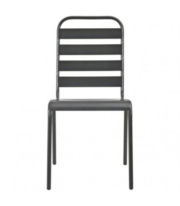 vidaXL Stackable Garden Chair Set 3 pcs Anthracite Powder-coated Steel
