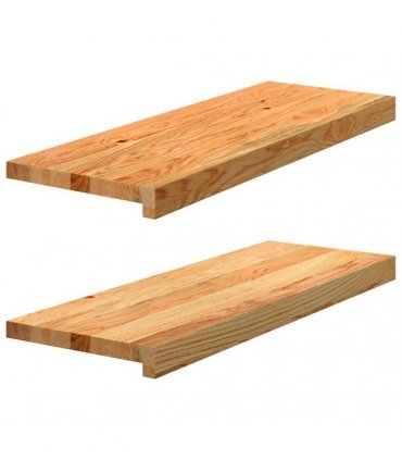 vidaXL Stair Treads 2 pcs Light Brown 70x25x2 cm Solid Wood Oak