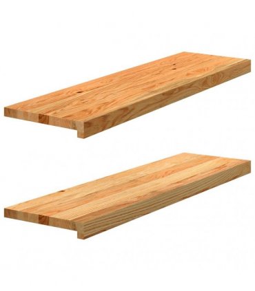 vidaXL Stair Treads 2 pcs Light Brown 90x30x2 cm Solid Wood Oak