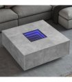 vidaXL Coffee Table with Infinity LED Concrete Grey 100x100x40 cm