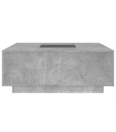 vidaXL Coffee Table with Infinity LED Concrete Grey 100x100x40 cm