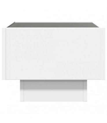 vidaXL Bedside Table with Infinity LED White 40x40x30 cm