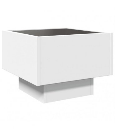 vidaXL Bedside Table with Infinity LED White 40x40x30 cm