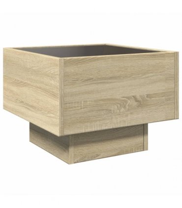 vidaXL Bedside Table with Infinity LED Sonoma Oak 40x40x30 cm