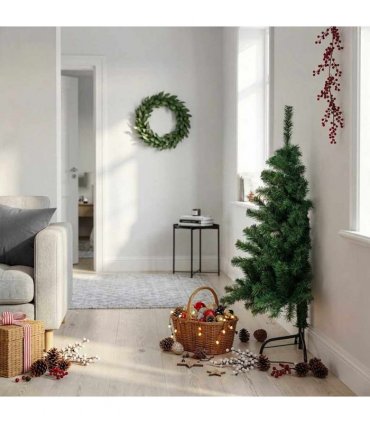 vidaXL Artificial Half Christmas Tree with Stand Green 120 cm PVC