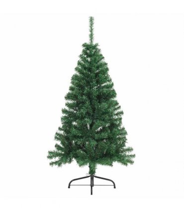 vidaXL Artificial Half Christmas Tree with Stand Green 120 cm PVC