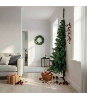 vidaXL Artificial Half Christmas Tree with Stand Green 240 cm PVC