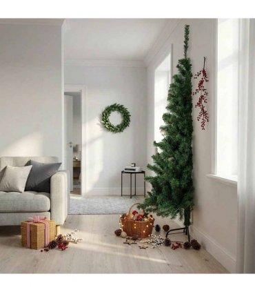 vidaXL Artificial Half Christmas Tree with Stand Green 240 cm PVC