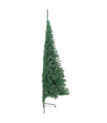 vidaXL Artificial Half Christmas Tree with Stand Green 240 cm PVC