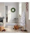 vidaXL Artificial Half Christmas Tree with Stand White 120 cm PVC