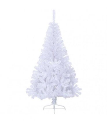 vidaXL Artificial Half Christmas Tree with Stand White 120 cm PVC