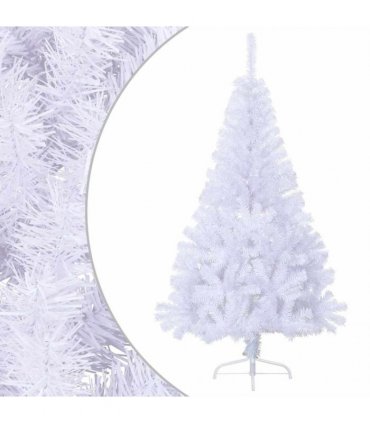 vidaXL Artificial Half Christmas Tree with Stand White 150 cm PVC