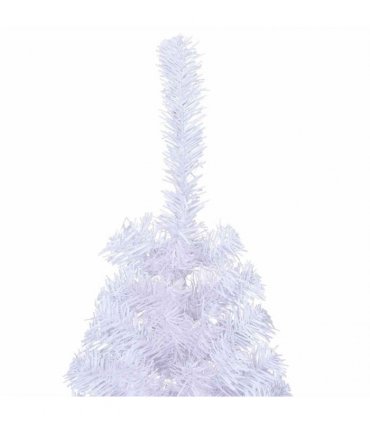 vidaXL Artificial Half Christmas Tree with Stand White 150 cm PVC