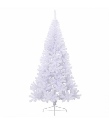 vidaXL Artificial Half Christmas Tree with Stand White 180 cm PVC