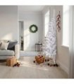 vidaXL Artificial Half Christmas Tree with Stand White 210 cm PVC