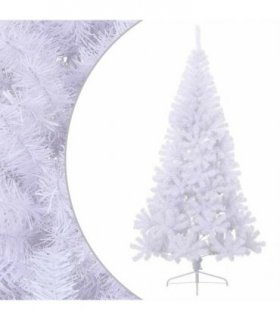 vidaXL Artificial Half Christmas Tree with Stand White 240 cm PVC