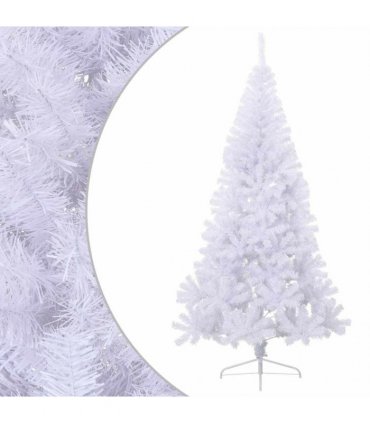 vidaXL Artificial Half Christmas Tree with Stand White 240 cm PVC