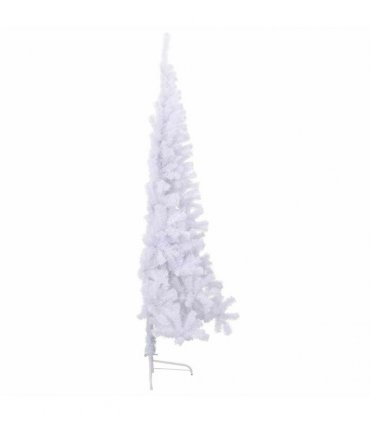 vidaXL Artificial Half Christmas Tree with Stand White 240 cm PVC