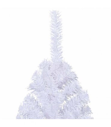 vidaXL Artificial Half Christmas Tree with Stand White 240 cm PVC