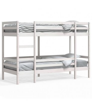 vidaXL Bunk Bed without Mattress White 90x200 cm Solid Wood Pine