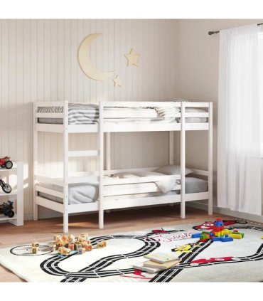 vidaXL Bunk Bed without Mattress White 75x190 cm Solid Wood Pine