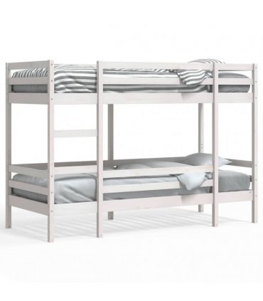 vidaXL Bunk Bed without Mattress White 75x190 cm Solid Wood Pine